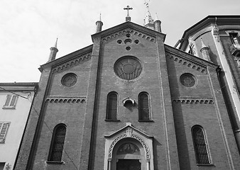 Image showing Santa Maria del Suffragio church in Turin in black and white