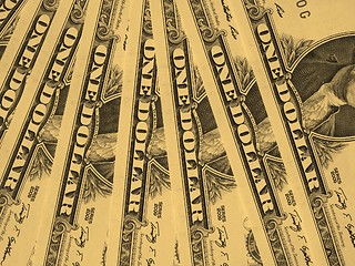 Image showing Dollar notes 1 Dollar - vintage