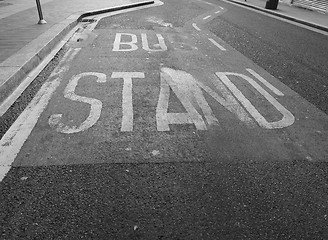 Image showing Bus stop stand