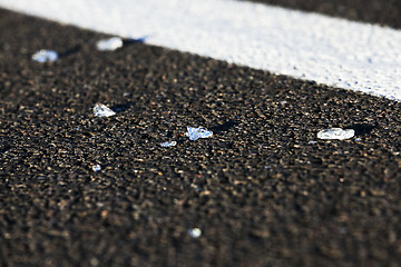 Image showing glass on the pavement