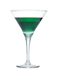 Image showing Green coctail in martini glass