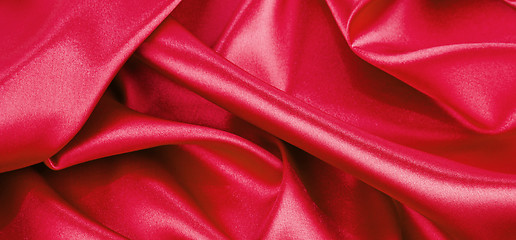 Image showing red silk background