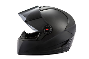 Image showing Black helmet Isolated 