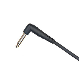 Image showing Guitar audio jack with black cable 