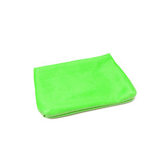 Image showing green fabric bag on white background