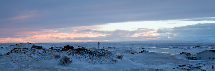 Image showing Sunset at Myvatn