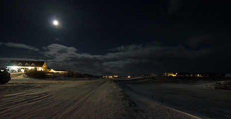 Image showing Myvatn in Moonlight