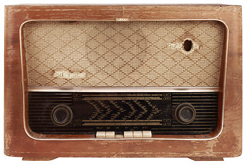 Image showing Old Wooden Radio Cutout