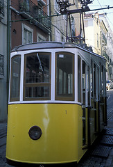 Image showing EUROPE PORTUGAL LISBON TRANSPORT FUNICULAR TRAIN