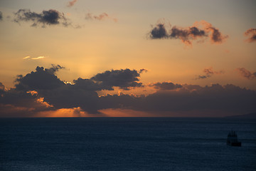 Image showing Sunrise at Santorini, Greece