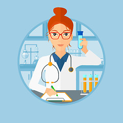 Image showing Laboratory assistant working.