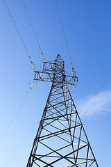 Image showing High-voltage power poles