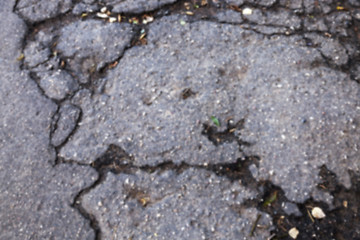 Image showing the broken asphalt