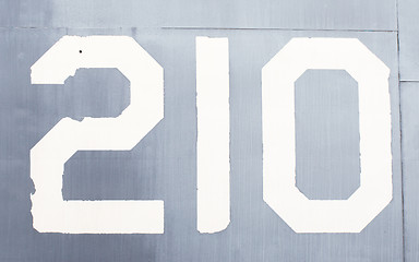 Image showing Painted number on an old war plane