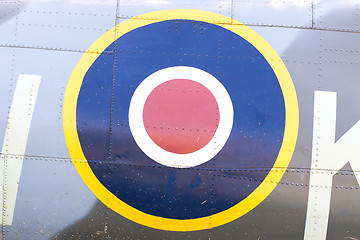 Image showing Round symbol on an old dutch warplane