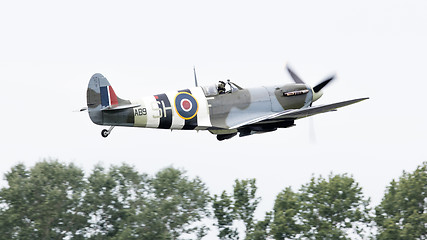 Image showing LEEUWARDEN, THE NETHERLANDS - JUNE 10, 2016: A vintage Spitfire 