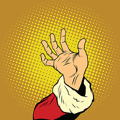 Image showing Hand of Santa Claus, New year and Christmas