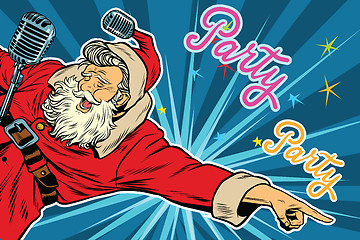 Image showing Pop art invitation to a Christmas party