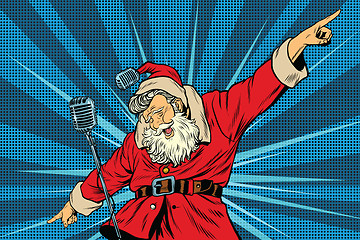 Image showing Santa Claus superstar singer on stage