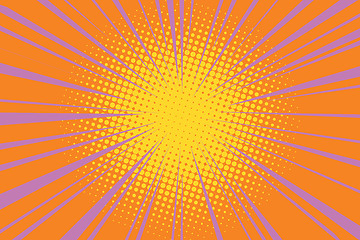 Image showing The sun comic book retro pop art background