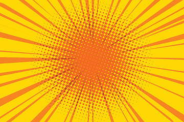 Image showing The sun comic book retro pop art background