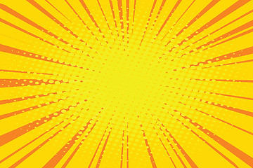 Image showing The sun comic book retro pop art background