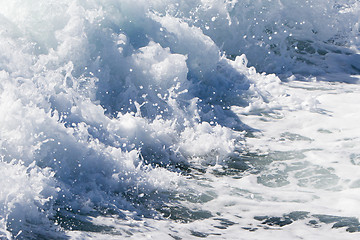 Image showing Wave of a ferry ship on the open ocean