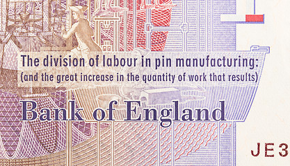 Image showing Pound currency background - 20 Pounds