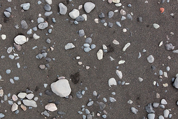 Image showing Black sand beach in Iceland