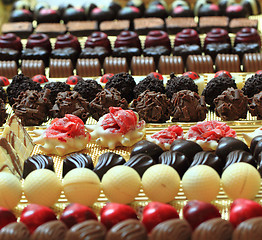 Image showing chocolate desserts background