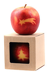 Image showing apples with christmas symbols