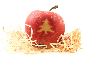 Image showing apple with christmas symbols