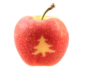 Image showing apple with christmas symbols