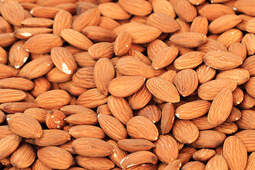 Image showing whole almonds background