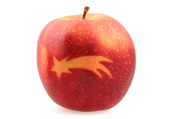 Image showing apple with christmas symbols