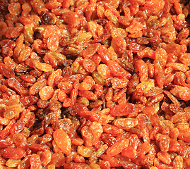 Image showing raisins (dried grapes) background