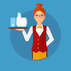 Image showing Waitress with like button.