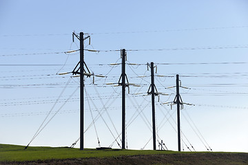 Image showing High-voltage power poles