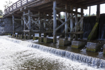 Image showing old wooden bridge