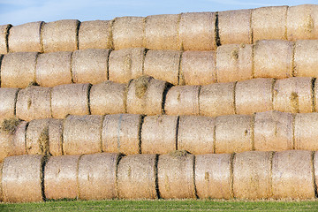 Image showing stack of straw in the field