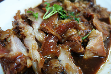 Image showing Stewed pork, famous dish in Bangkok