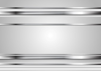 Image showing Minimal abstract technology metallic background