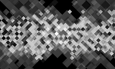 Image showing Geometric grey tech background with squares