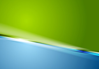 Image showing Abstract contrast green blue background