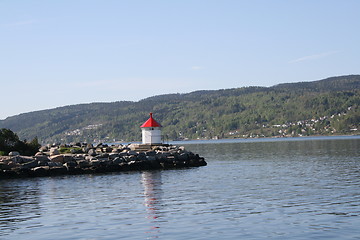 Image showing Light tower at Drøbak