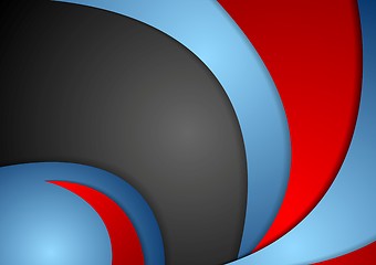 Image showing Abstract wavy corporate background