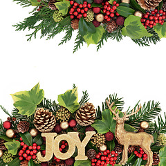 Image showing Christmas Joy Abstract Border