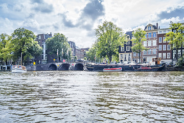 Image showing Amsterdam by boat