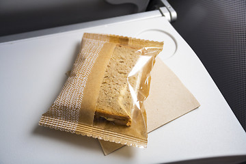 Image showing very small snack at the plane