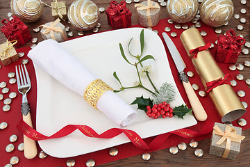 Image showing Christmas Table Setting